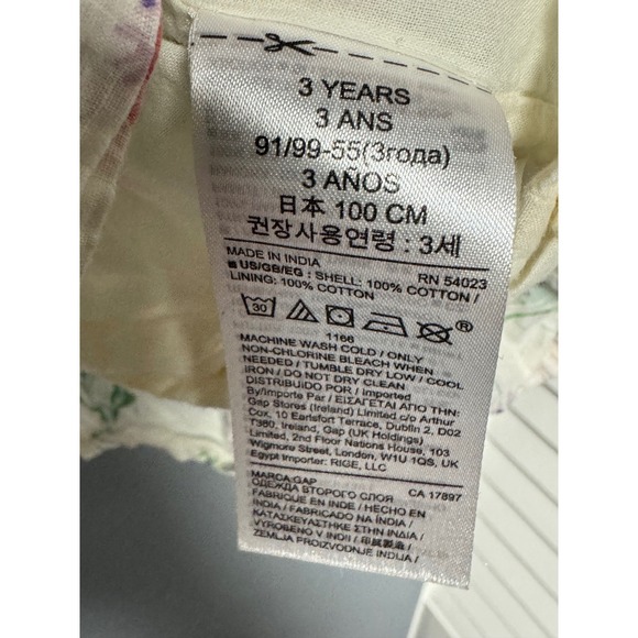 Gap Kids Girls Floral Poppy Print Ruffle Strap Tiered Cotton Sundress Size 3T - Picture 4 of 6